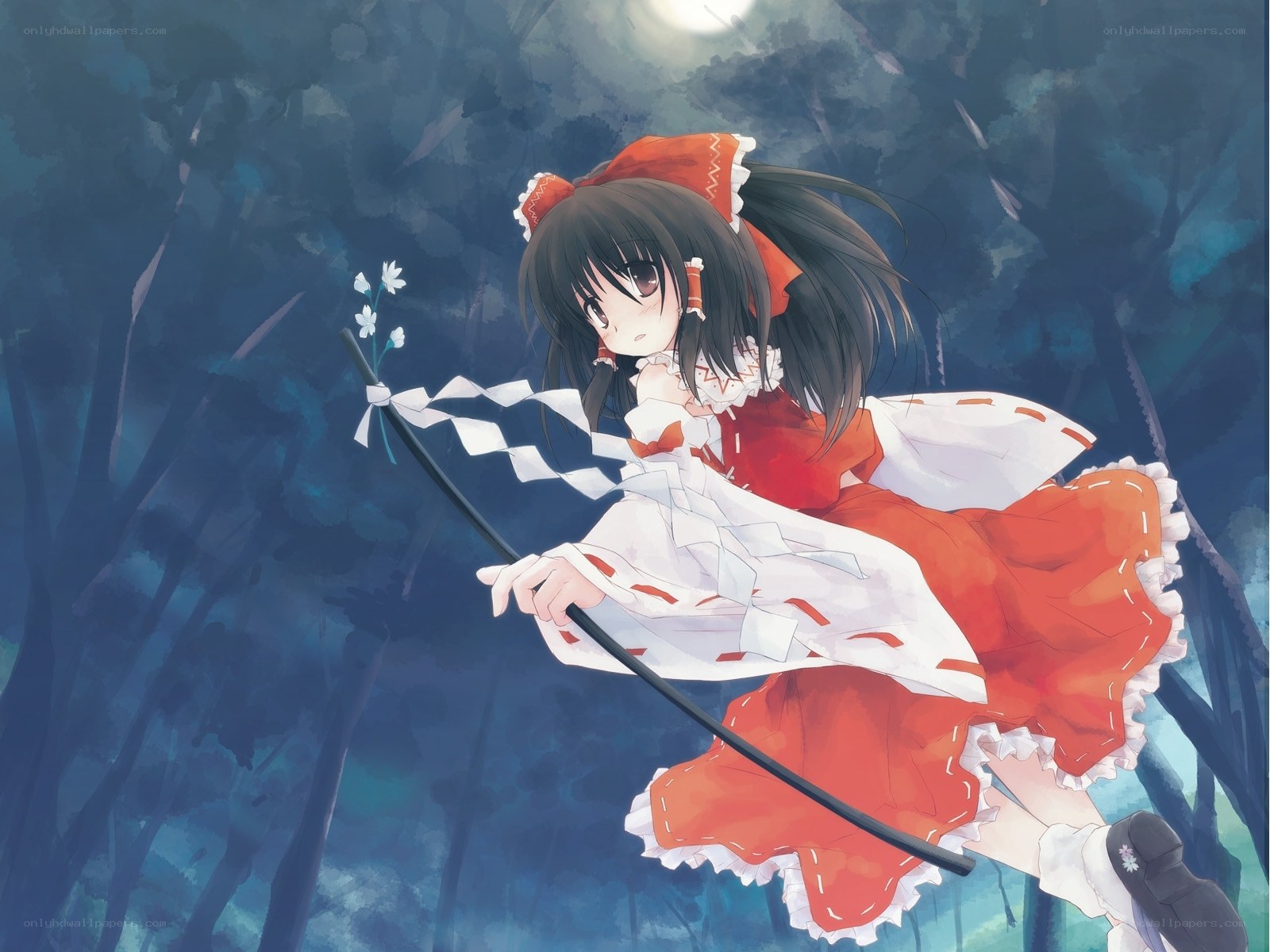 Anime girl in red dress