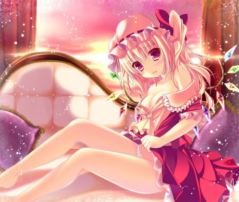 anime girl in red dress