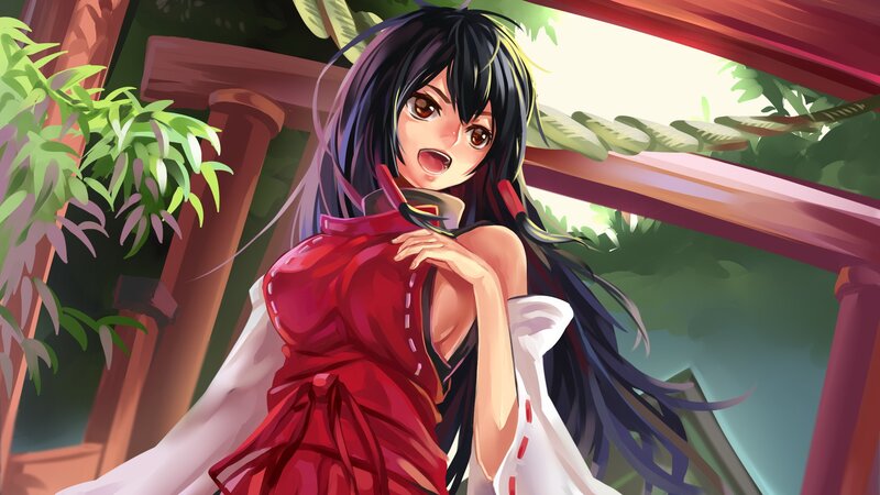 anime girl in red dress