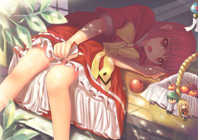 Anime girl in red dress