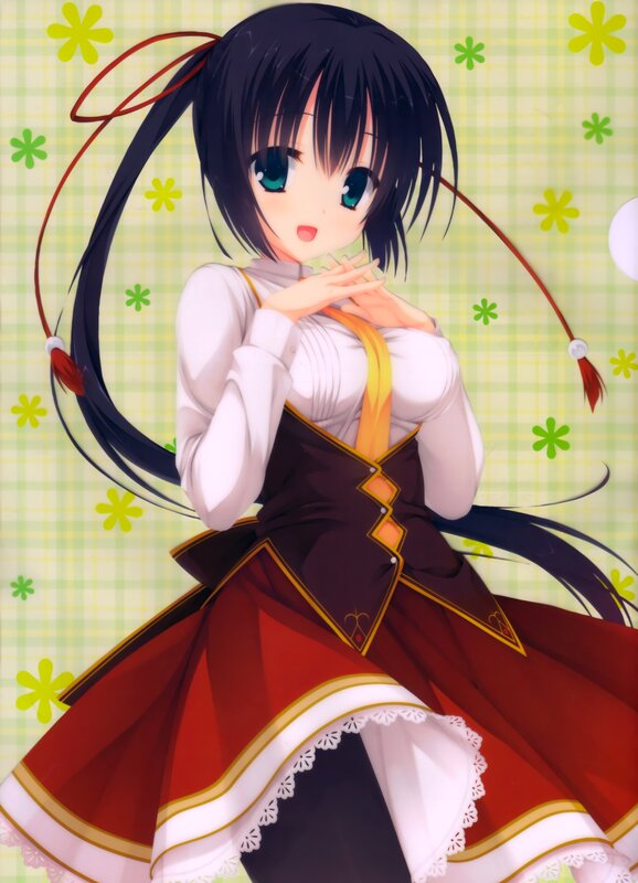 anime girl in red dress