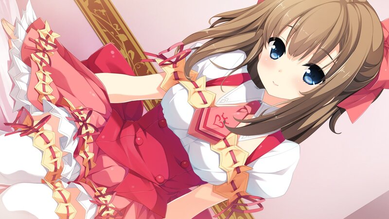 anime girl in red dress