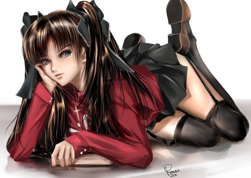 anime girl in red dress