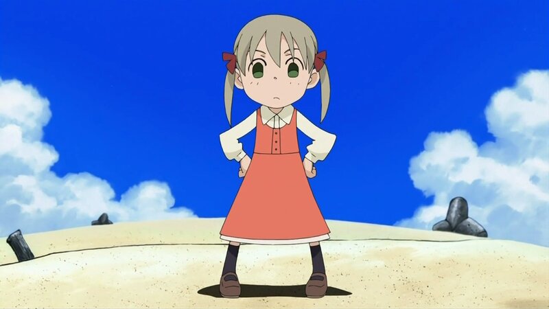 Anime Girl in Red Dress — Blue, Calm, Afternoon, Clouds