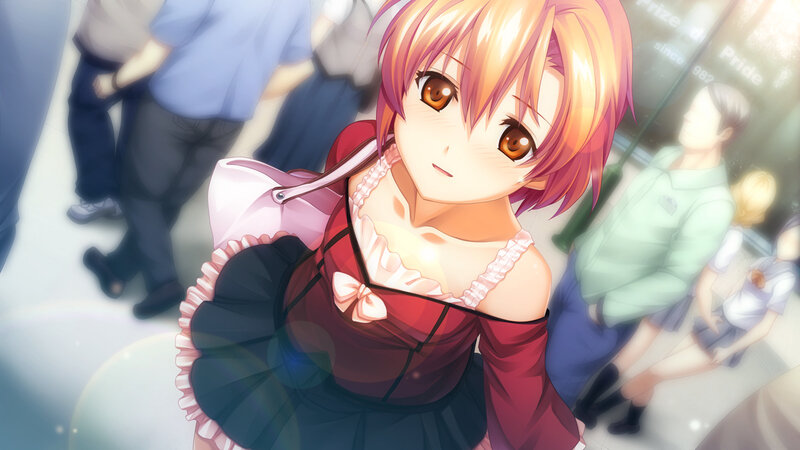 Anime Girl in Red Dress — Calm, Afternoon