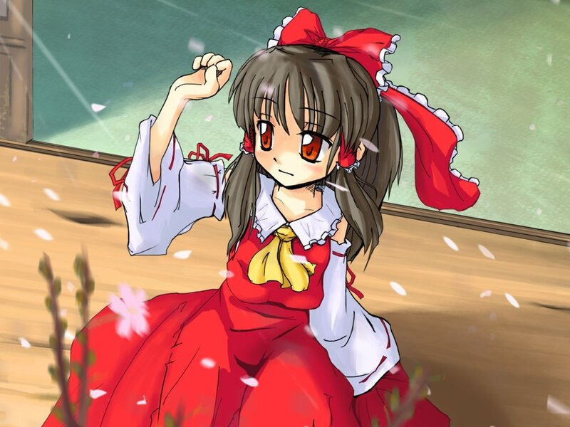 Anime Girl in Red Dress — Calm, Spring, Manga