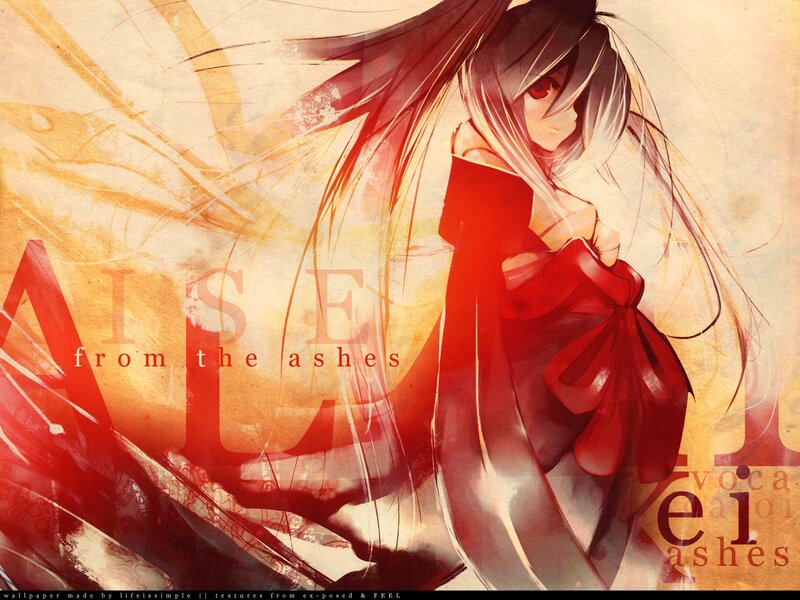 Anime Girl in Red Dress — Dramatic, Digital Art, Red Eyes