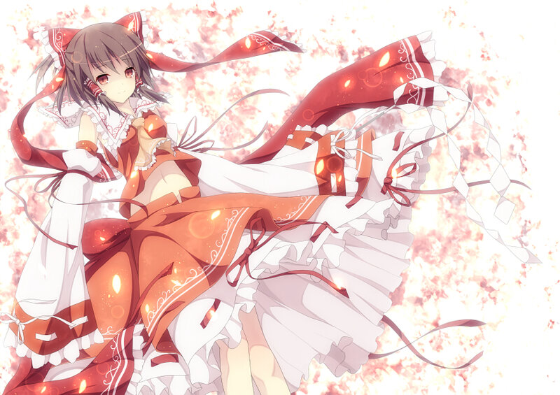 Anime Girl in Red Dress — Dynamic, Digital Art, Cat Ears
