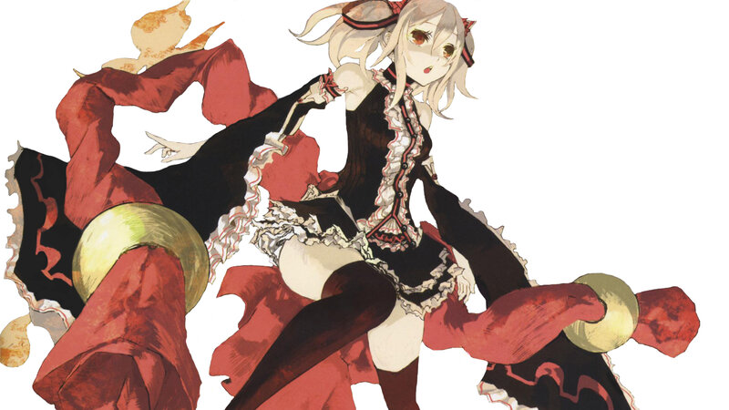 Anime Girl in Red Dress — Dynamic, Manga, Dolls