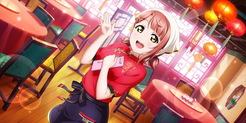 Anime Girl in Red Dress — Festive, Night, Lanterns