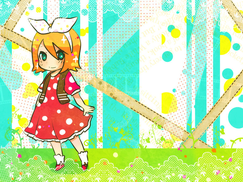 Anime Girl in Red Dress — Playful, Afternoon