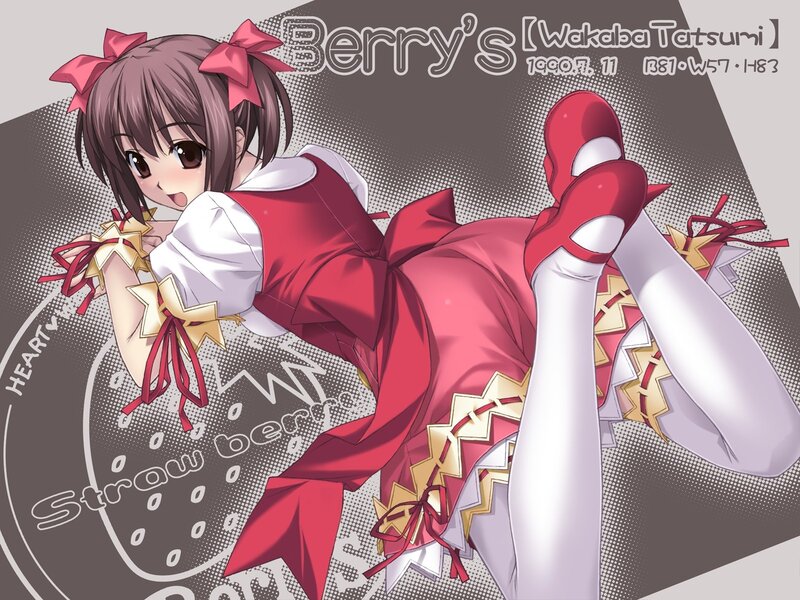 Anime Girl in Red Dress — Playful, Bows