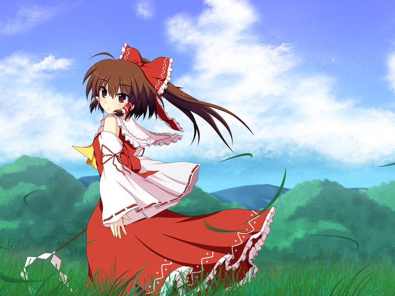 Anime Girl in Red Dress — Serene, Afternoon
