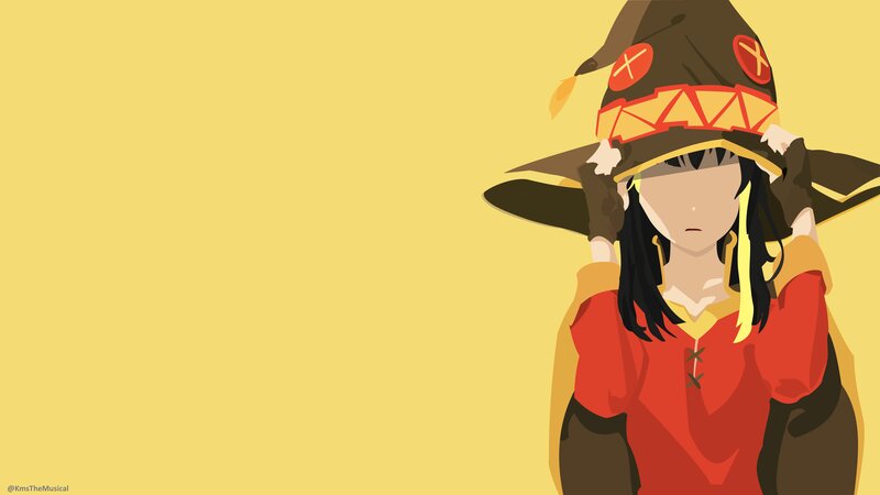 Anime Girl in Red Dress — Yellow, Calm