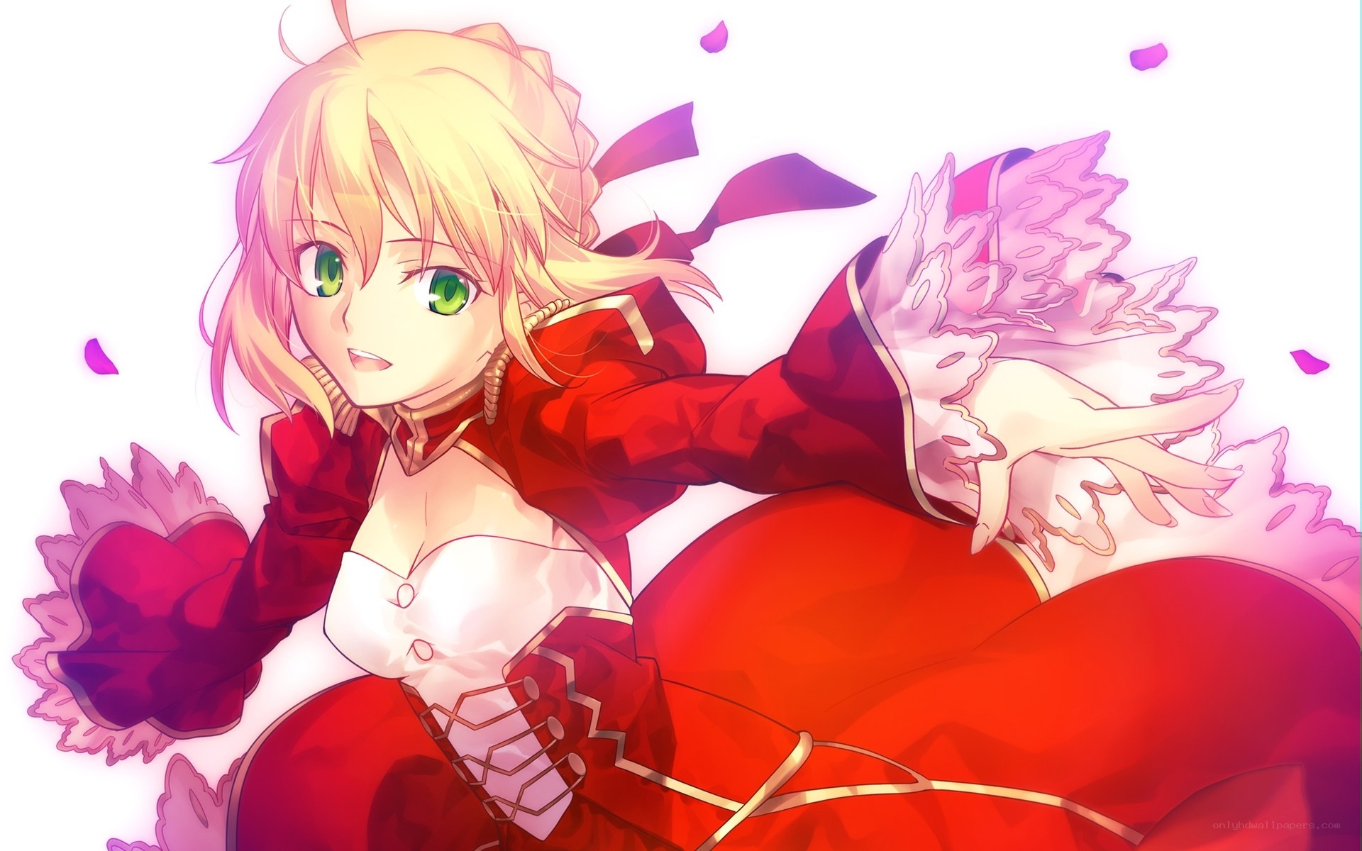 anime girl in red dress