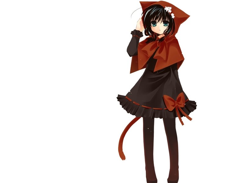 anime girl in red hood