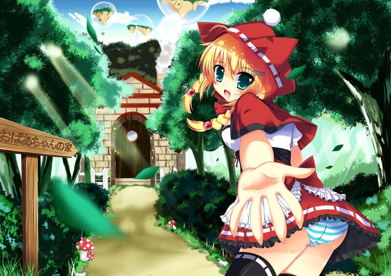 anime girl in red hood