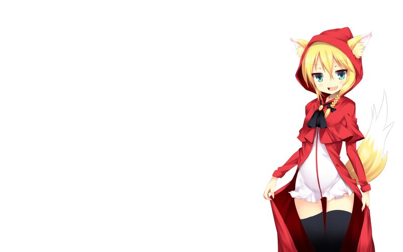 anime girl in red hood