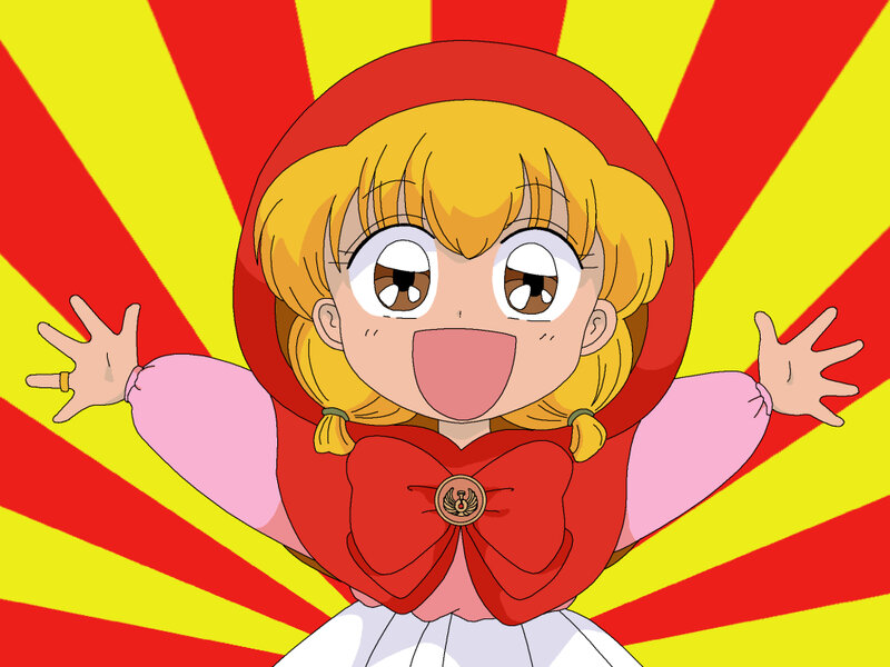 anime girl in red hood