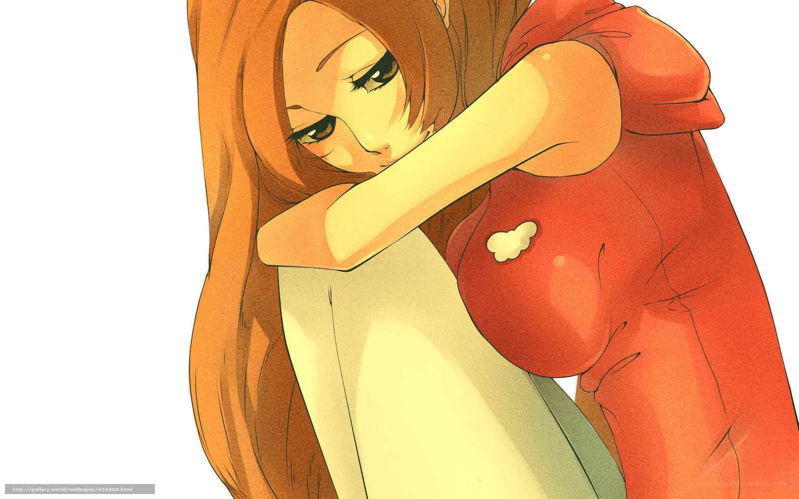 anime girl in red hoodie