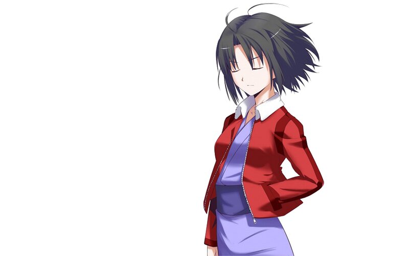 anime girl in red jacket