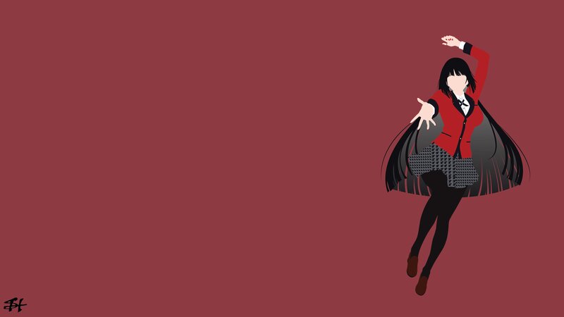 Anime Girl in Red Jacket — Dynamic, Digital Art