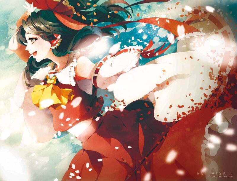 anime girl in red kimono