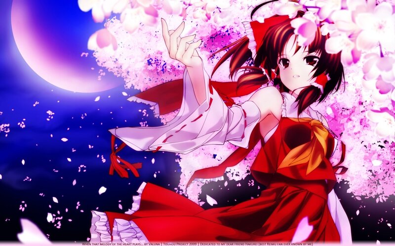 Anime Girl in Red Kimono — Serene