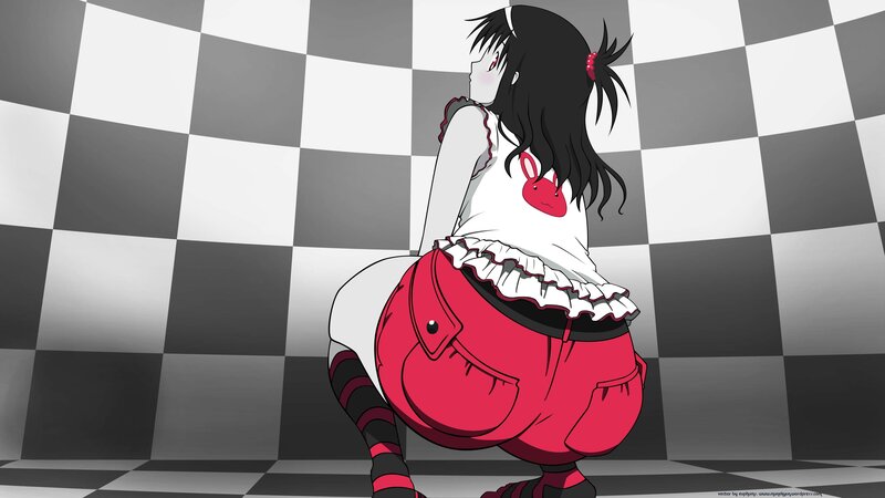 anime girl in red outfit