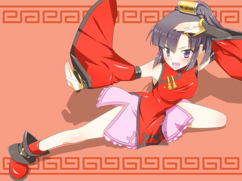 anime girl in red outfit