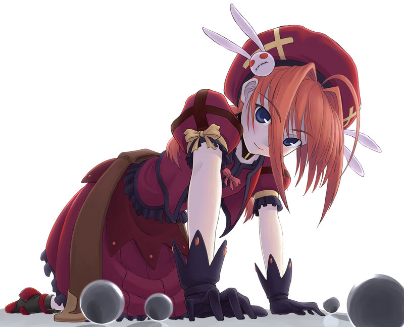 anime girl in red outfit
