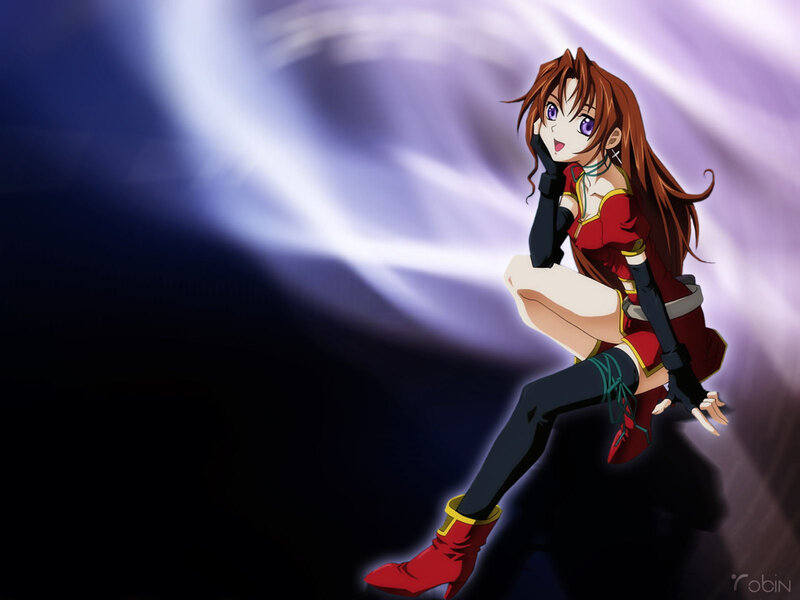 anime girl in red outfit