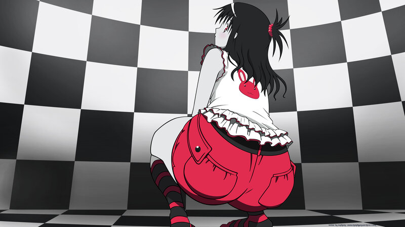 anime girl in red outfit
