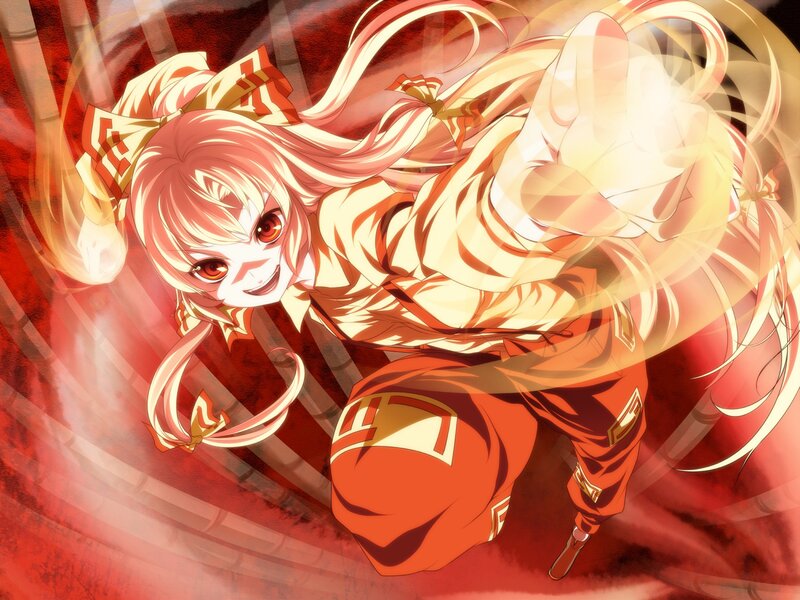anime girl in red outfit