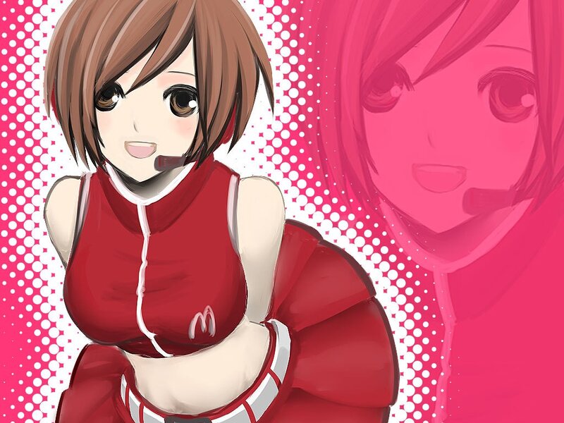 anime girl in red outfit