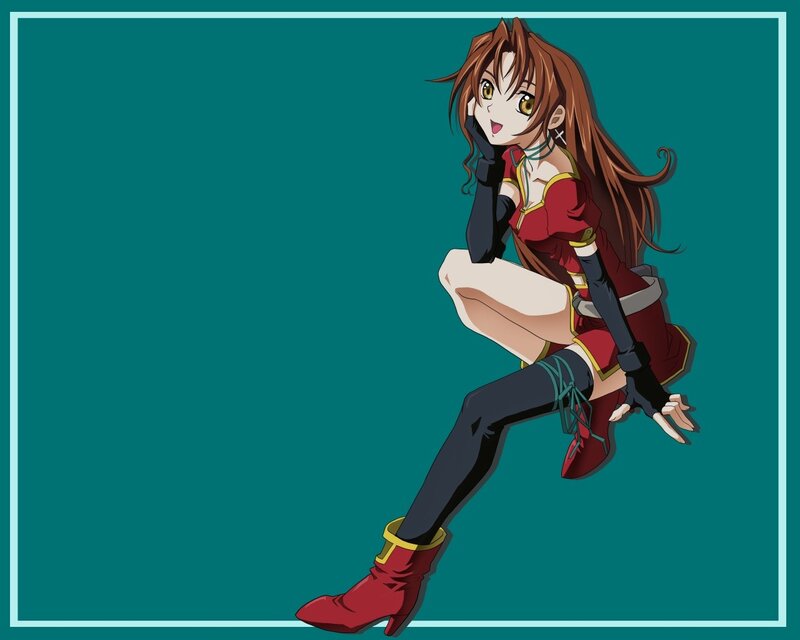 anime girl in red outfit