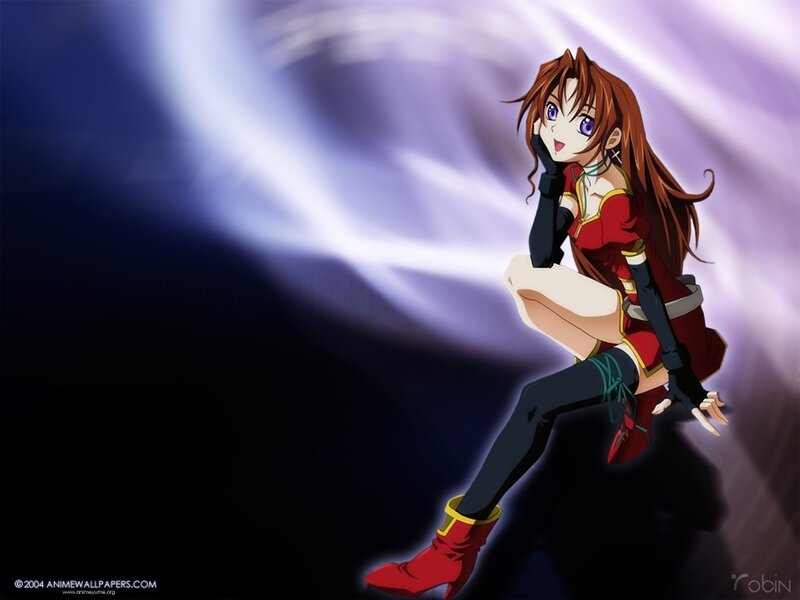 anime girl in red outfit