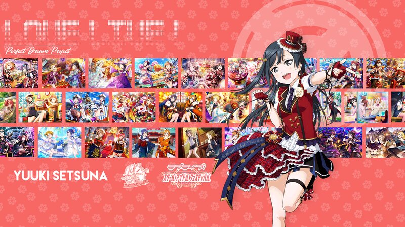 Anime Girl in Red Outfit — Energetic, Character Collage