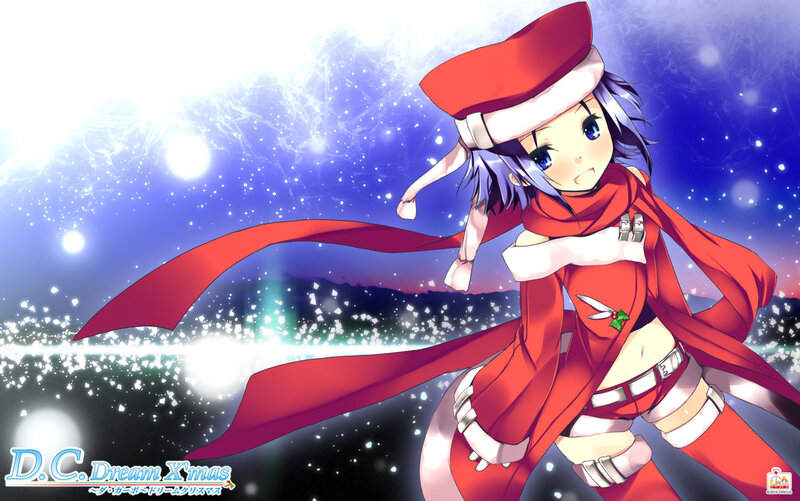 Anime Girl in Red Outfit — Festive