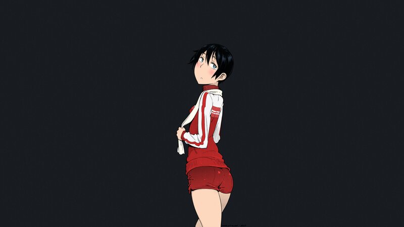 Anime Girl in Red Outfit — Neutral, Jacket