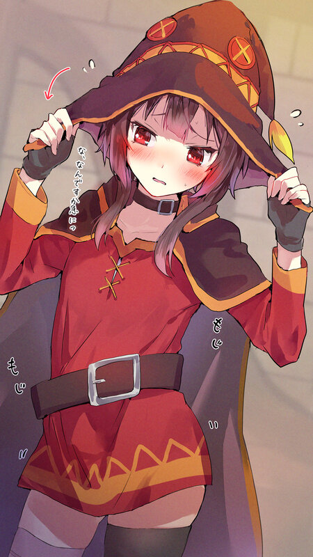 Anime Girl in Red Outfit — Playful, Manga, Hat