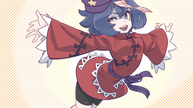 Anime Girl in Red Outfit — Playful, Manga