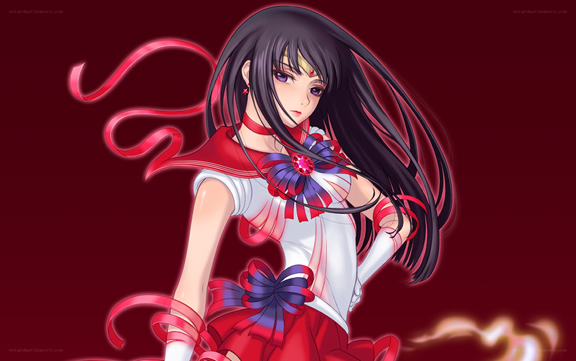 anime girl in red outfit