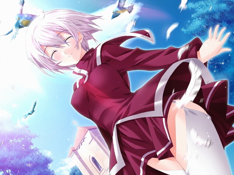 Anime girl in red robe