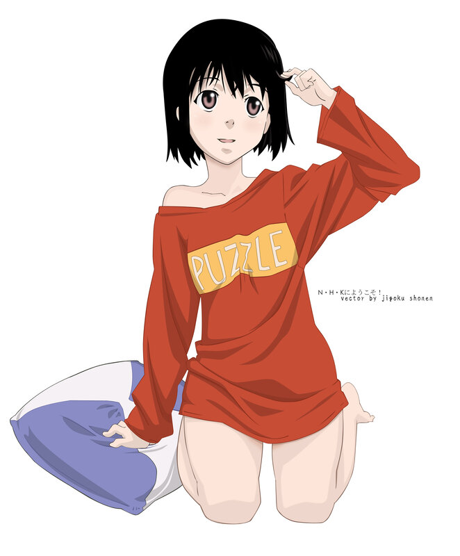 anime girl in red shirt