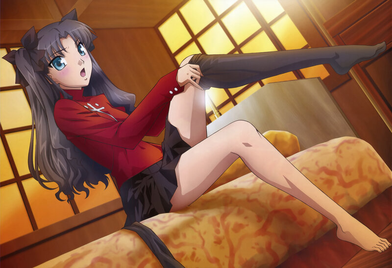 anime girl in red shirt