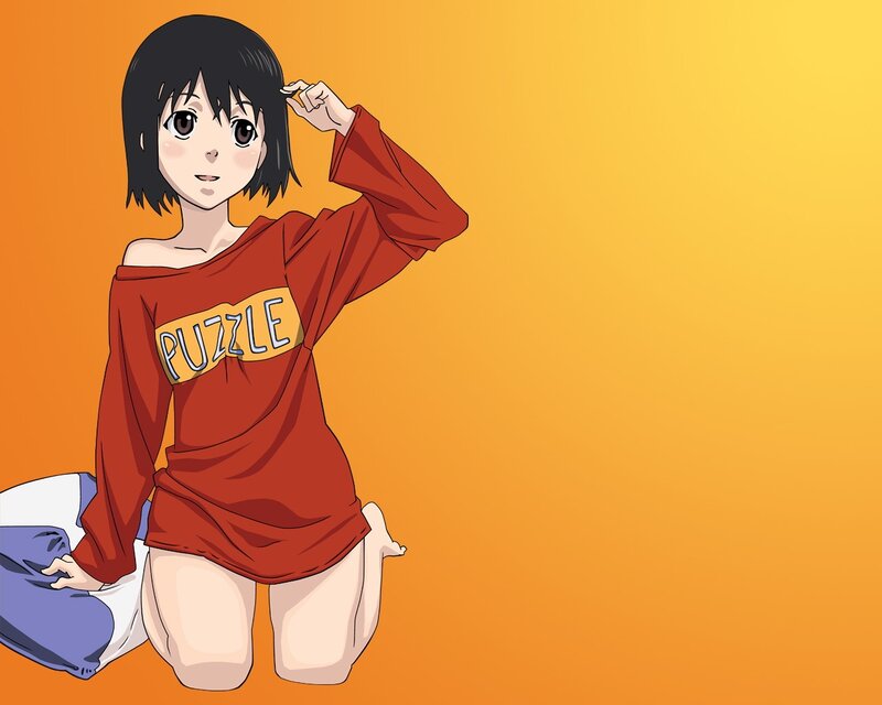 anime girl in red shirt