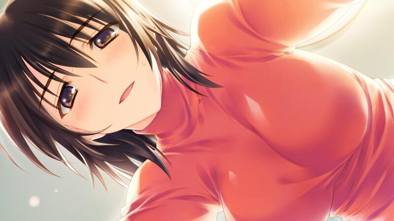 anime girl in red shirt