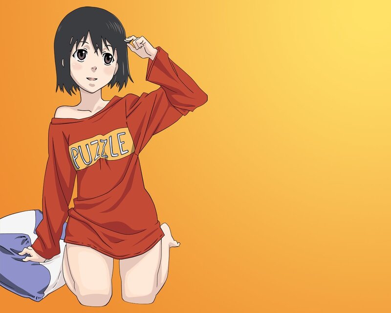 anime girl in red shirt