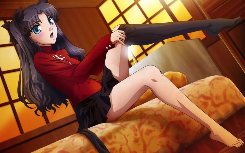 anime girl in red shirt